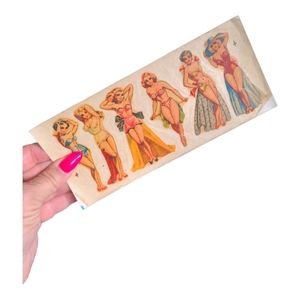 Lot of 6 Vintage 1940-50s PIN-UP GIRL / GLAMOUR GIRL Water Transfer Decals!